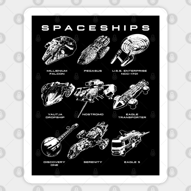 STAR TREK SCIENCE FICTION SPACESHIPS Sticker by ROBZILLA